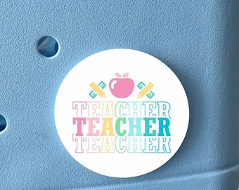 Etiqueta de profesor apilada: Charm para bolso Bogg impreso en 3D