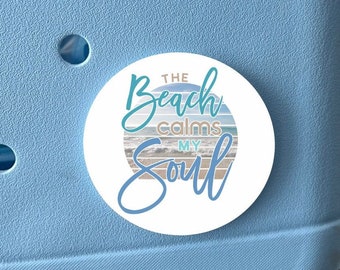 Beach Calms My Soul Bogg Bag Tag