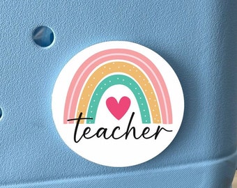 Teacher Rainbow Bogg Bag Charm: Teacher Appreciation