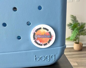 Grandma Bogg Bag Tag: Colorful Watercolor Gift