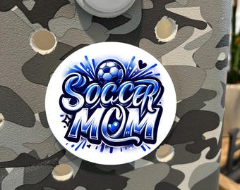 Soccer Mom Airbrush Bag Tag: 3D Printed Bogg Bag Charm