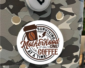 Surviving Motherhood Coffee Bogg Bag Tag: Funny Mom Life Accessory