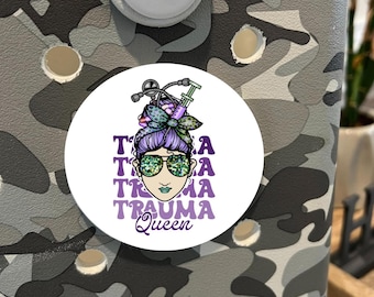 Trauma Queen Bag Charm: Nurse Gift, Bogg Bag Accessory