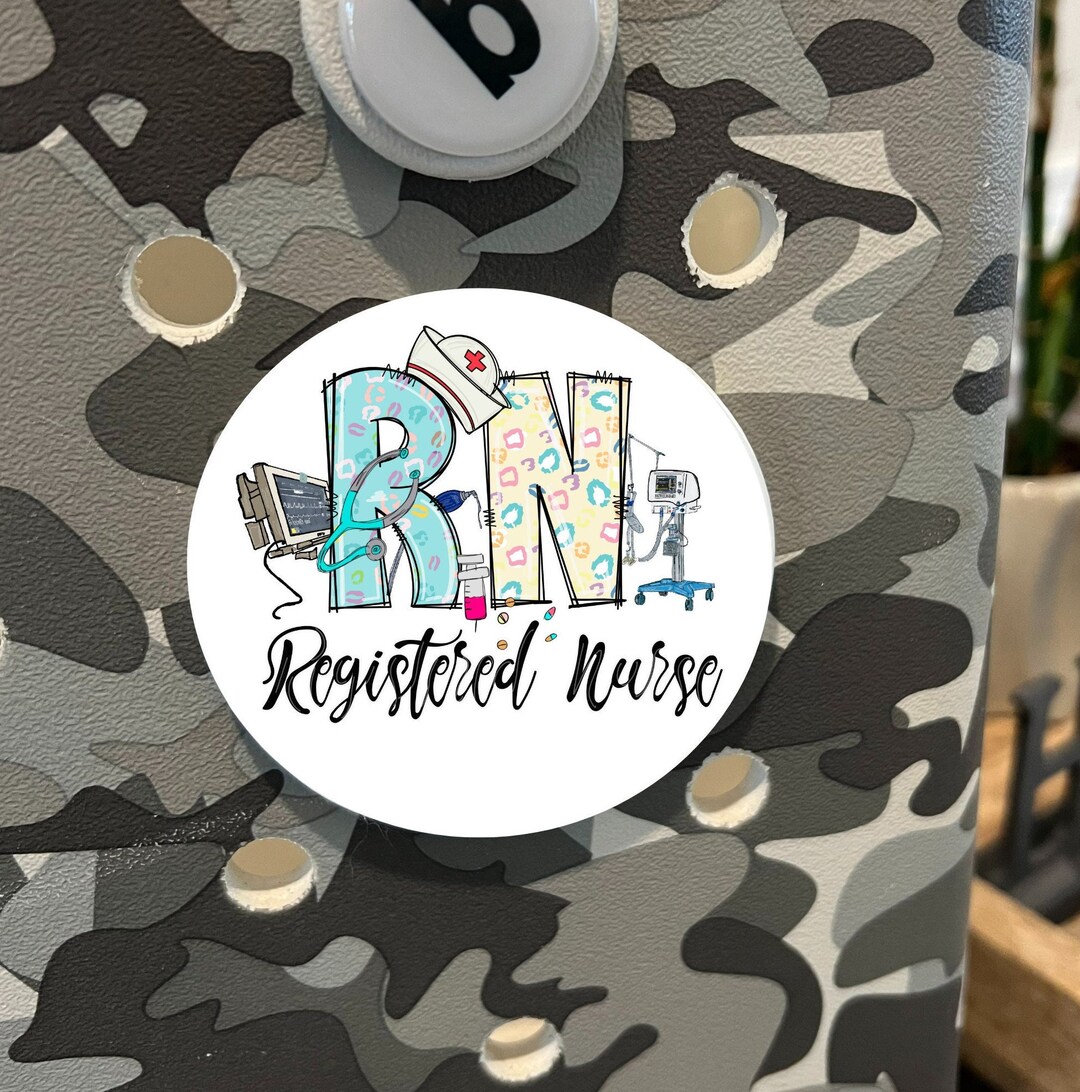 Registered Tag Bright and Bold Registered Nurse Tag | Bogg Bag Charm | Nurse Tags - Etsy