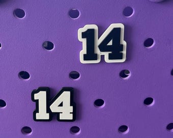 Custom Sports Number Bogg Bag Tag: Waterproof PLA Charm