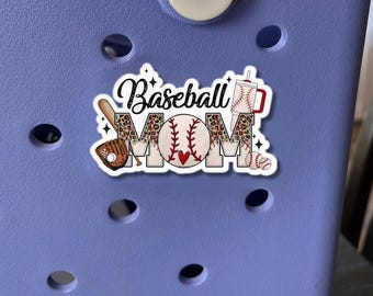 Leopard Print Baseball Mom Bogg Bag Tag: 3D Printed PLA Decor