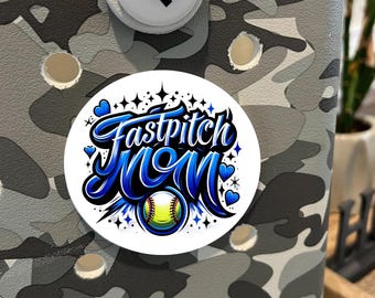 Fastpitch Mom Bogg Bag Tag: Personalized Softball Accessory