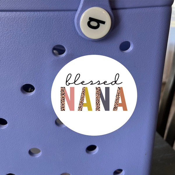 Blessed Nana Leopard Print Bag Tag - Stylish and Sentimental Accessory, Perfect Gift for the Chic Grandmother