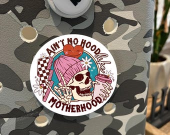 Ain't No Hood Like Motherhood Bogg Bag Tag: Funny Mom Gift