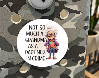 Grandma Partner in Crime Bogg Bag Charm: Playful Bag Tag