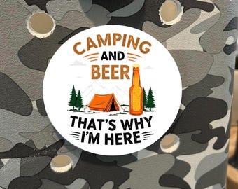 Camping and Beer Bogg Bag Charm: Funny Glamping Accessory