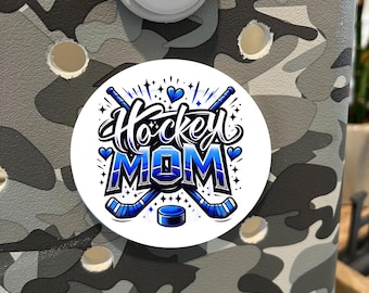 Hockey Mom Bag Tag: Airbrush Design, 3D Printed Sports Charm