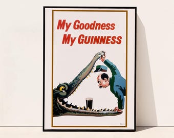 Póster vintage de cerveza Guinness, Dios mío, 1936, publicidad, decoración de bares y cocinas para el hogar