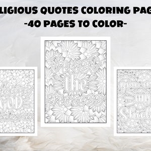 Religious Quotes Coloring Pages: 40 Printable Inspirational Designs (PDF)