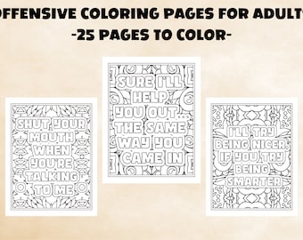 Offensive Sarcastic Adult Coloring Book: Insults, Stress Relief (PDF)