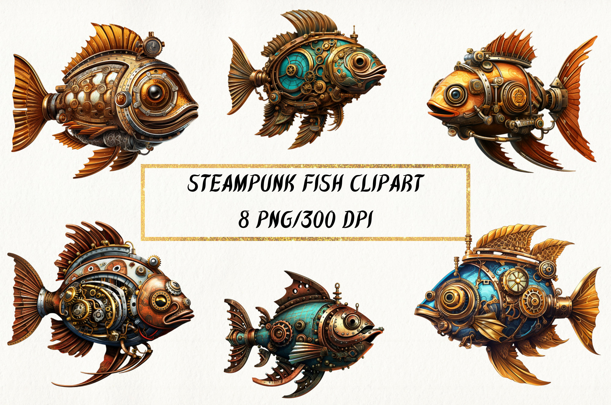 Steampunk fish スチームパンク魚 天空の城ラピュタジブリの世界