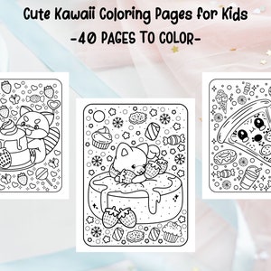 Coloring Set 2 - Cute Kawaii Coloring Pages For Kids And Adults — The White  Lime