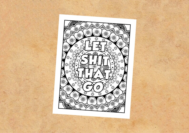 Motivational Swear Words Coloring Pages for Adults Swear Word - Etsy