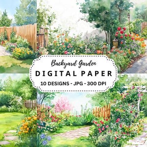 10 hochwertige JPGs Aquarell Illustrationen für Junk Journal, Covers, Digital Crafts, Scrapbooking