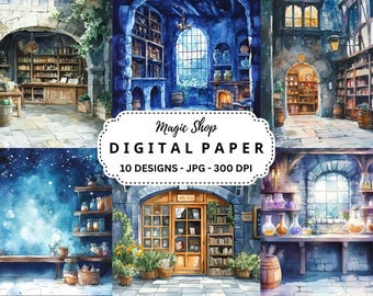Magic Shop Clipart Bundle: Fantasy JPG Images for Scrapbooking (Commercial Use)
