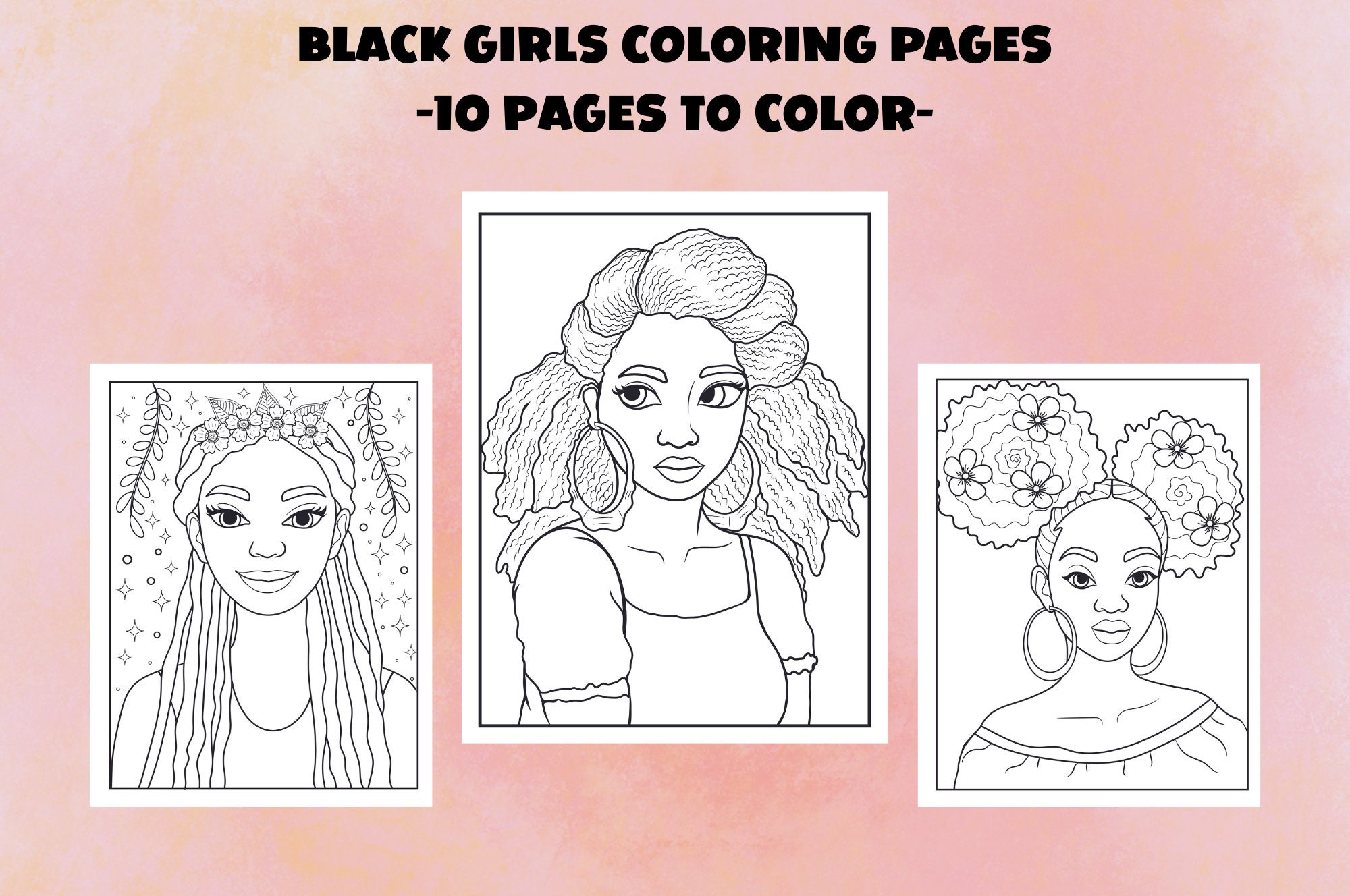 Black Women Adult Coloring Book: Beautiful African American Women Portraits  | Coloring Book for Adults Celebrating Black and Brown Afro American