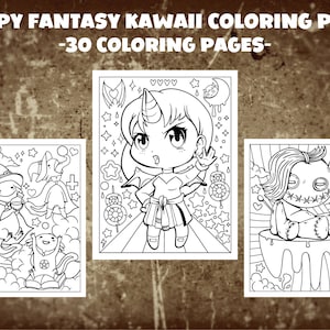 Creepy Kawaii Coloring Pages: Pastel Goth Fantasy (PDF Download)