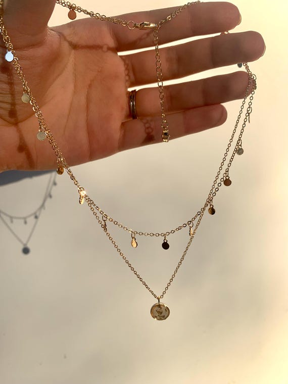 18K ゴールドメッキ ネックレス クレイチャーム付き - Etsy 日本