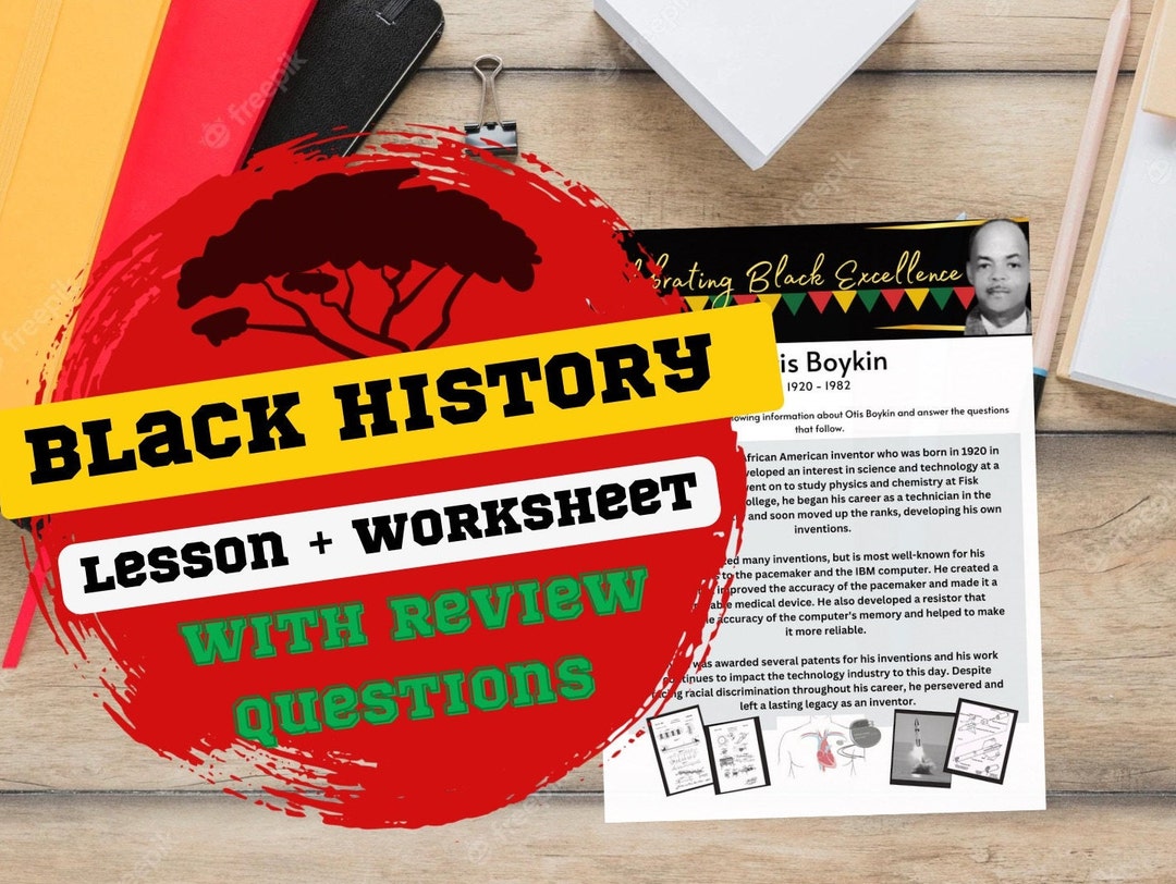 Black History Homeschool Worksheet Otis Boykin African American Studies