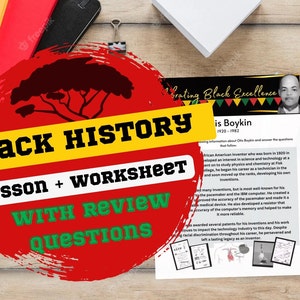 Black History Homeschool Worksheet - Otis Boykin - African American Studies