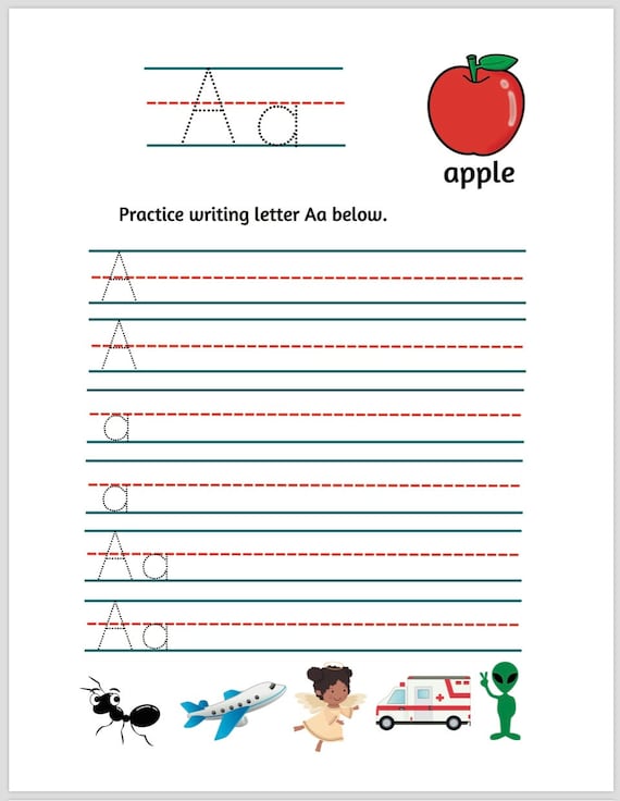 Alphabet Lore Handwriting Practice, Writing Letters Tracing Worksheets