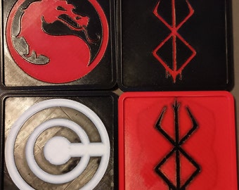Juego de 4 posavasos PETG para bebidas para interior y exterior en varios diseños