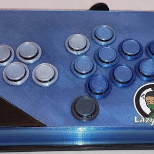 Ready-to-Use 3D-Printed "The Lazy Box" Arcade Controller Fighting Games Hitbox GP2040-CE Multi-console RP2040