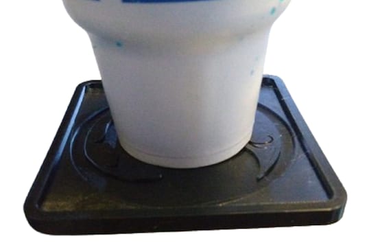Set of 3(x) Thermoplastic Polyurethane (TPU) Waterproof Coasters W/ Coaster Holder