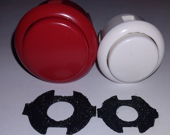 Set di 24 (x) (12x 0,5 mm e 12x 1 mm) rondelle silenziatrici in poliuretano termoplastico (TPU) per pulsanti Sanwa Arcade da 24 mm e 30 mm