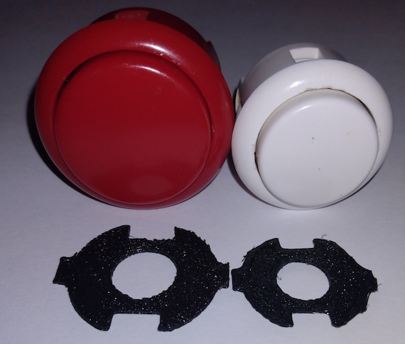 Set of 24(x) (12x 0.5mm & 12x 1mm) Thermoplastic Polyurethane (TPU) Silencer Washers for 24mm and 30mm Sanwa Arcade Buttons