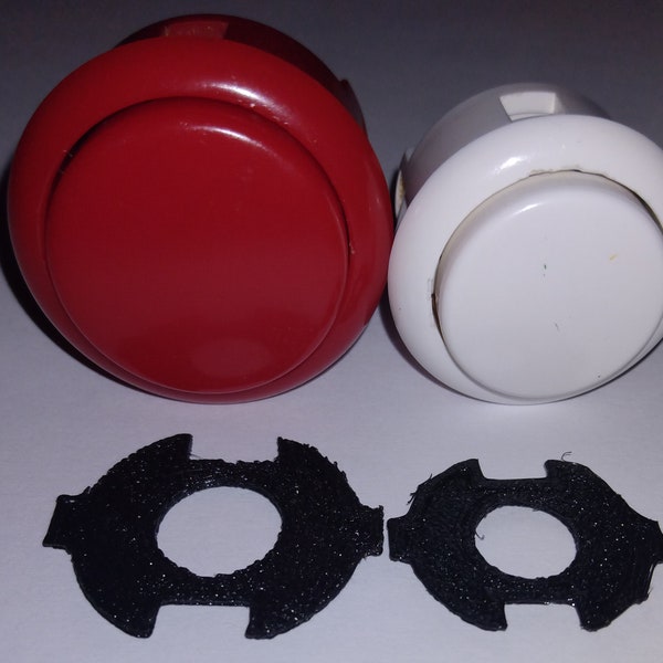 Set of 12(x) 1mm Thermoplastic Polyurethane (TPU) Silencer Washers for 24mm and 30mm Sanwa Arcade Buttons