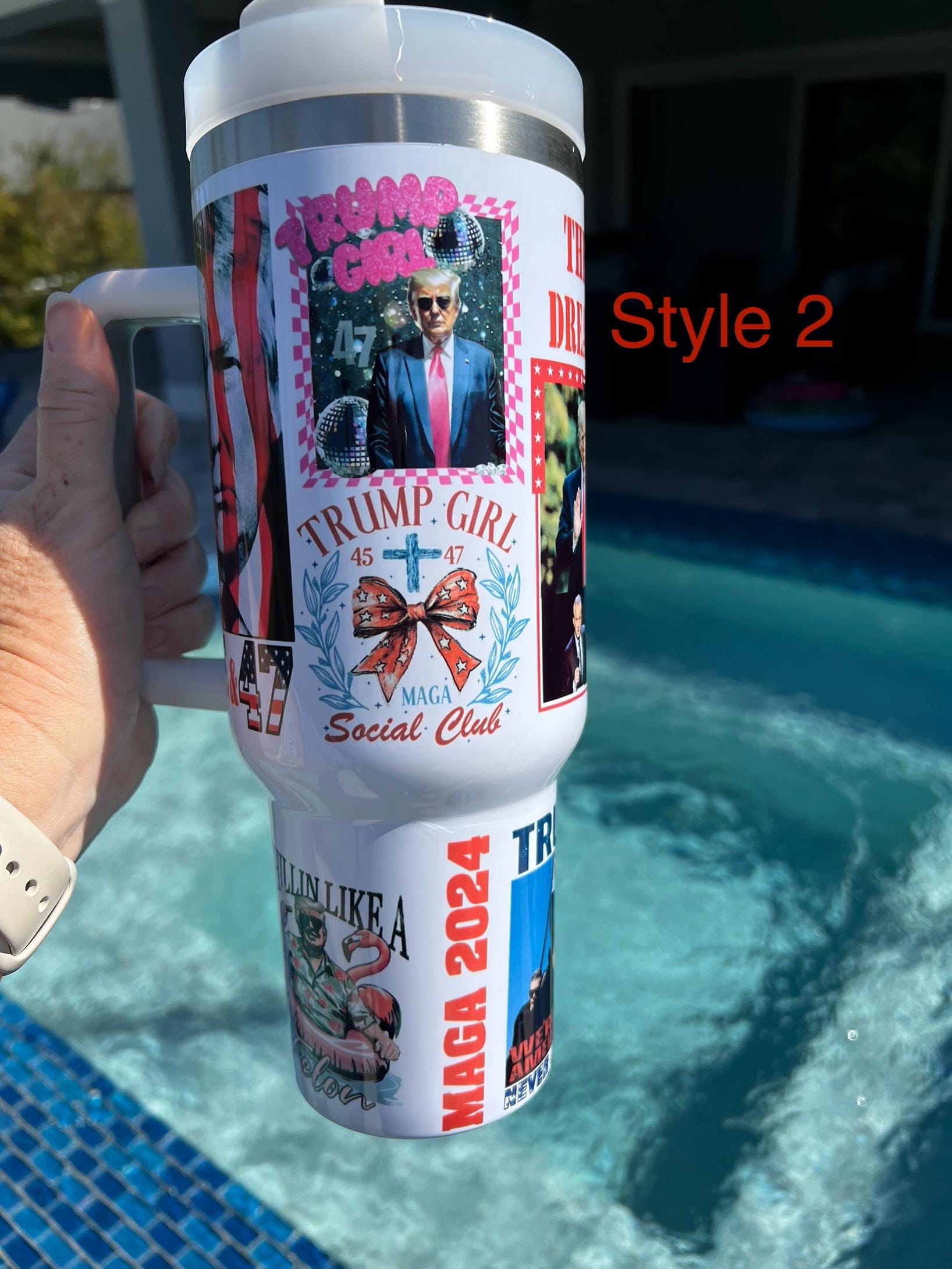 Gobelet Trump 2024 40 Oz : Acier Inoxydable Avec Paille En Plastique, Cadeau Trump, Gobelet Trump, Cadeau Trump Pour Femme - France