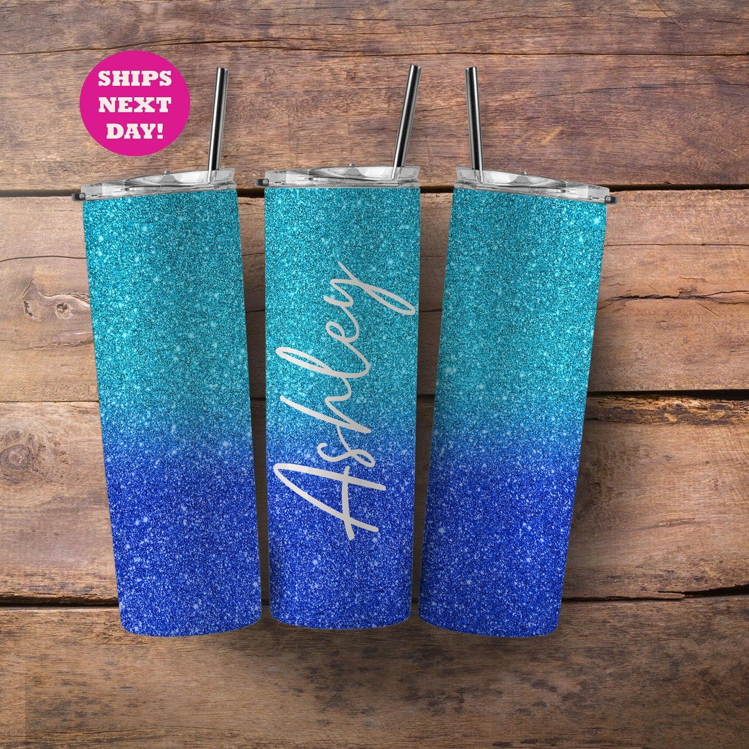 Custom 20 or 30oz Skinny Tumbler With Name, Personalized Tumbler Gift