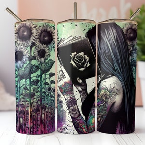 Good Girls Read Bad Books Tumbler: 20oz Stainless Steel Tumbler with Straw