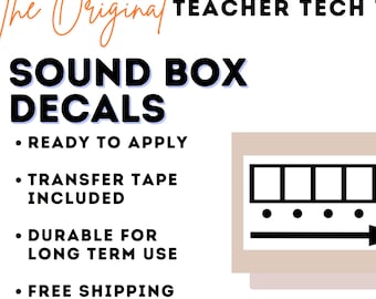 Science of Reading Mat Template Word Mapping Tool Sound Box Mat Orthographic Phonemic Awareness classroom vinyl decal