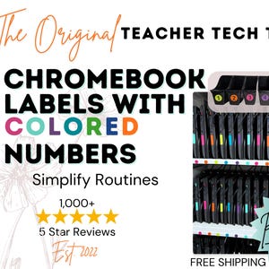 Classroom numbers and Chromebook Labels for classroom organization must have teacher tool for classroom management in elementary classroom