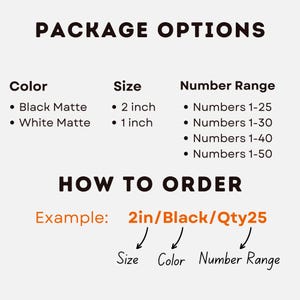 Vinyl Classroom Number Decals Student Organization Labels Desk Cubby Mailbox Labels Teacher Supplies Removable Elementary Middle High School bild 4