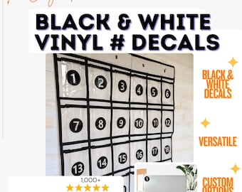 Vinyl Classroom Number Decals Student Organization Labels Desk Cubby Mailbox Labels Teacher Supplies Removable Elementary Middle High School