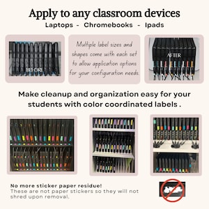 Chromebook label classroom management teacher organization classroom decor elementary middle school classroom chromecart teacher must have image 3