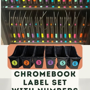 Classroom Numbers and Chromebook Labels for Classroom Organization Must ...
