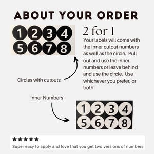 Vinyl Classroom Number Decals Student Organization Labels Desk Cubby Mailbox Labels Teacher Supplies Removable Elementary Middle High School bild 3