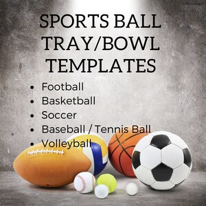 Sport Ball Router Templates for Charcuterie, Cheese or Snacks - Laser Cut - Football - Basketball - Baseball or Tennis - Soccer