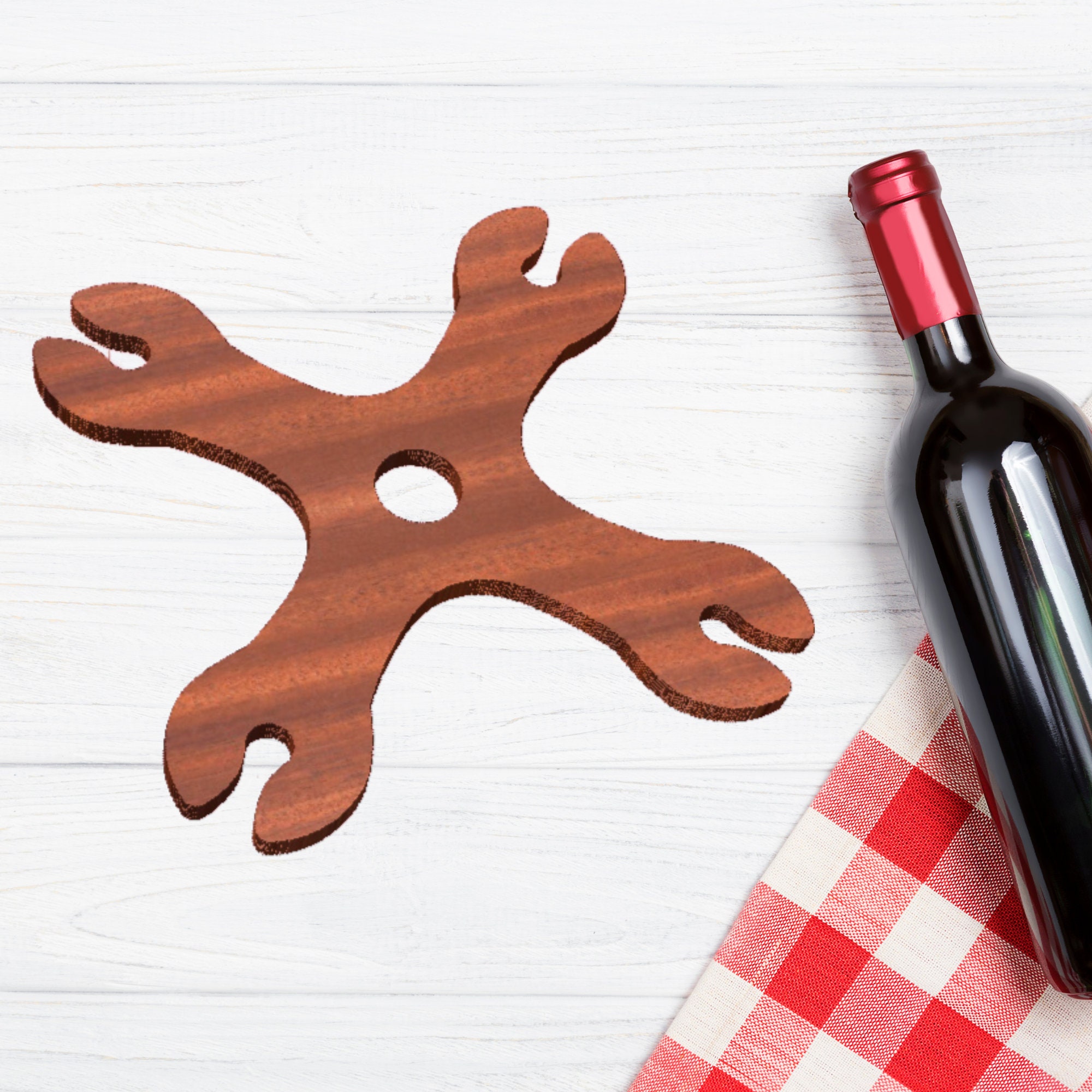 Wine Glass Base Router Bit Wine Caddy Router Template - 2 - 3 - 4 Glass Caddies - Laser Cut - Etsy