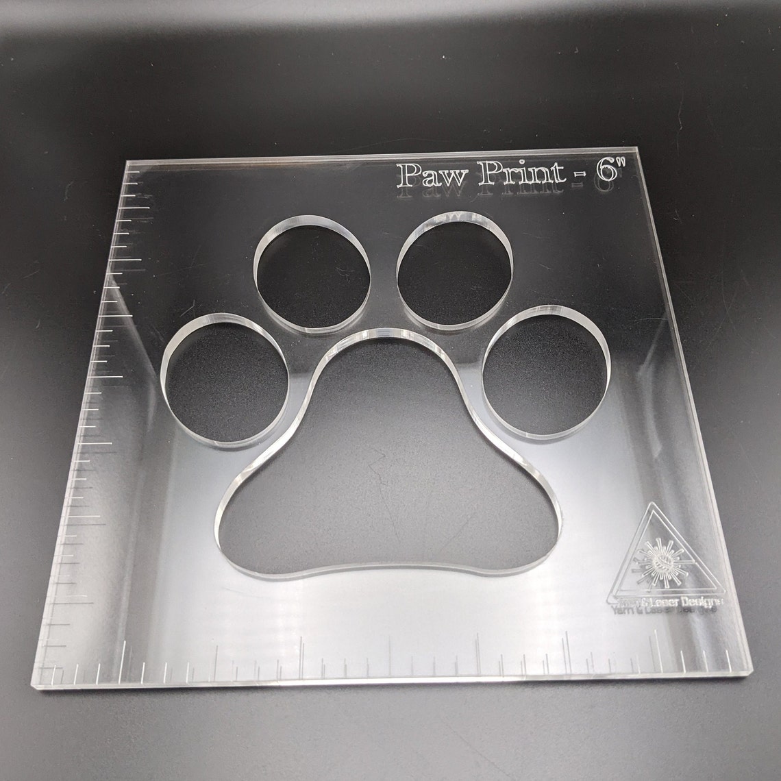 Paw Print Clear Acrylic Router Template - Laser Cut - Etsy