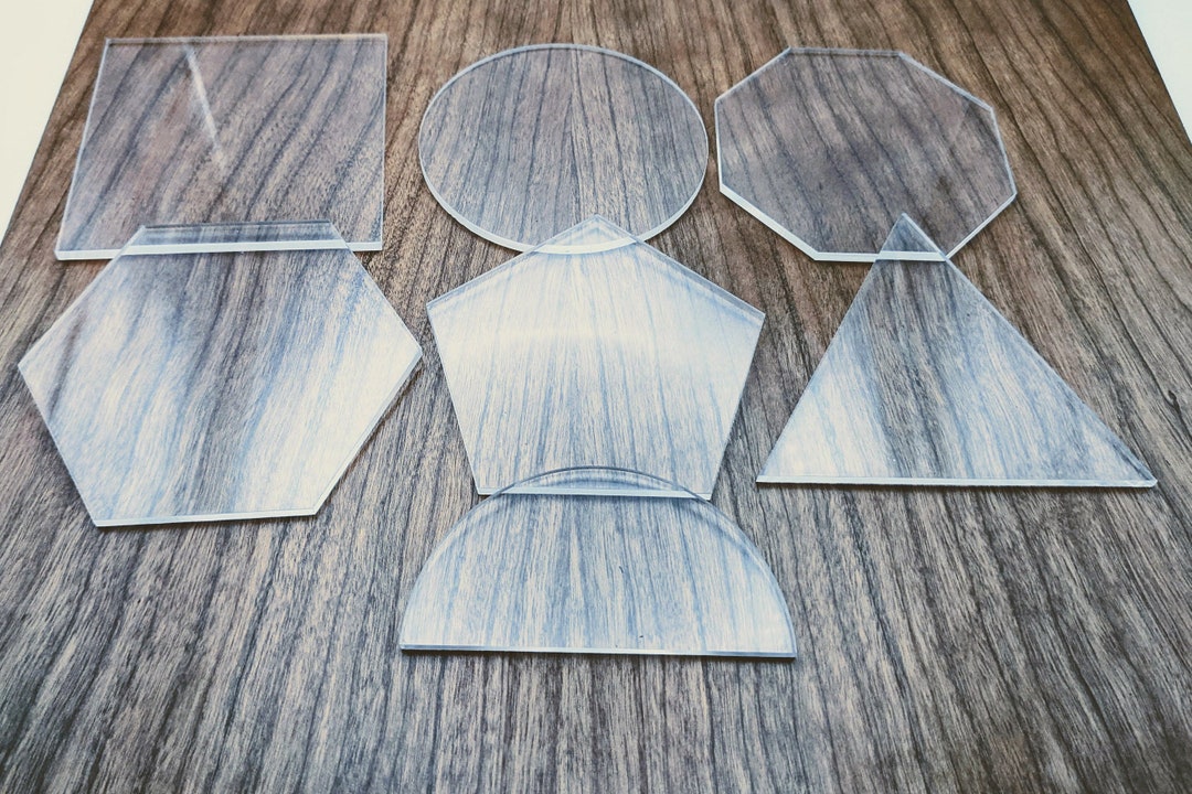 Clear Acrylic SHAPES for Crafts Multiple Sizes 1/8 Thick Laser Cut Etsy